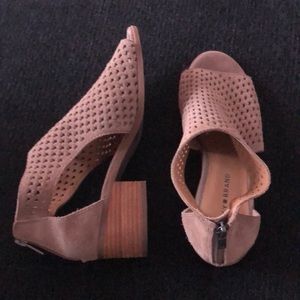Lucky Brand. Open toe Bootie. Size 9
